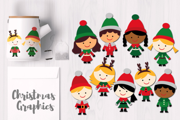 Christmas Kids Multiracial for Crafts
