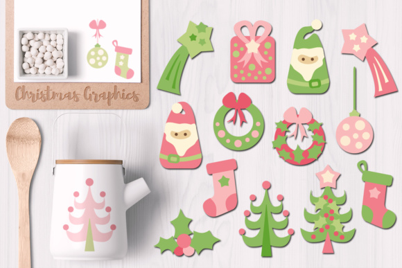 Christmas Pink Green Lime Crafts