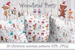 Cute Woodland Christmas Party Patterns