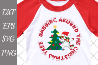 Dabbing Around the Christmas Tree Svg