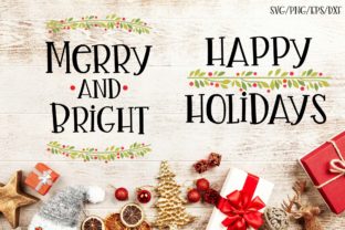 Happy Holidays - Set of 2 Christmas SVGs for Crafts