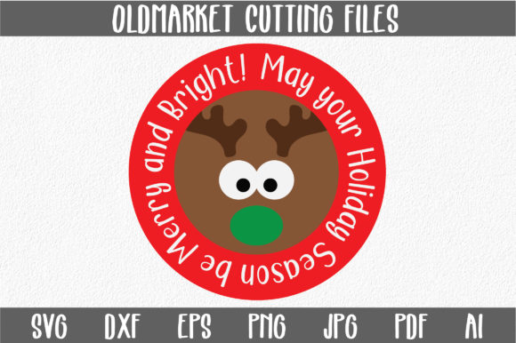 Merry and Bright Christmas SVG Cut File for Crafts