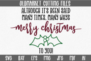 Merry Christmas to You - Christmas SVG Cut File for Crafts