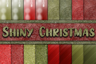 Shiny Christmas Digital Papers for Textures
